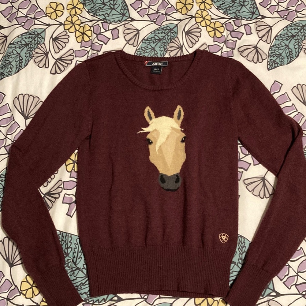 Ariat Palomino Horse Head Sweater XS